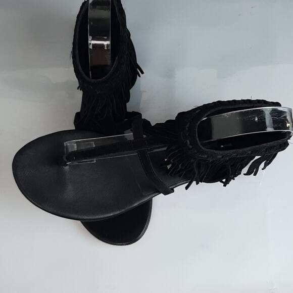 Diane Von Furstenberg DVF Paloma Suede Fringe Sandals Size 6 - Picture 16 of 16